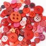 Mixed Red And Pink Buttons- 50g