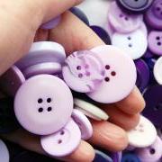 Lovely Lilac Buttons X 50g Mixed Button Bag