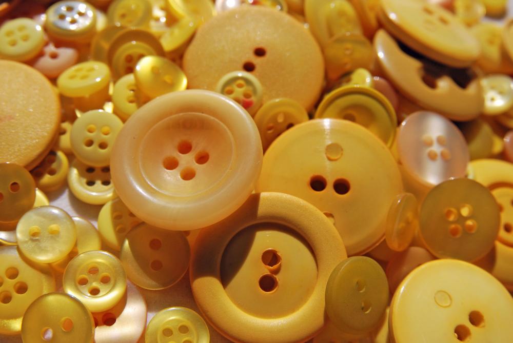 Just In Time For Summer Bright Yellow Buttons- 50g Mixed Bag